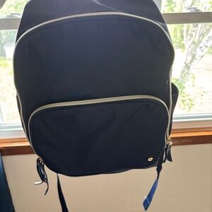 Samsonite Blue Backpack with Silver Accents